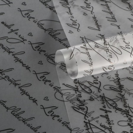 Flower film, matte, "manuscript", 0.6 x 9m ± 5%-1