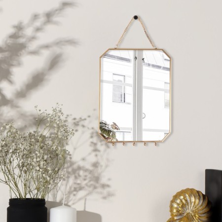 Wall mirror "geometry", mirror surface 19.3 × 24.4 cm, golden color-3