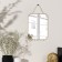 Wall mirror "geometry", mirror surface 19.3 × 24.4 cm, golden color