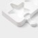Form for ice cream shares "Star", silicone, 28.5 × 10.5 × 2 cm, 4 cells, white color