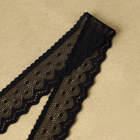 Elastic lace, 25 mm × 9 ± 0.5 m, black color-1