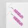 Acryl Earrings "IMBA", color pink-violet
