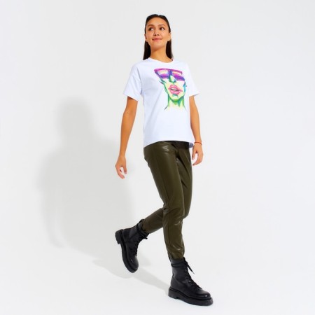 Women's T-shirt Minaku "Girl" Color White, Rr. 52-5