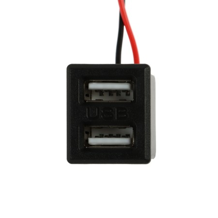 2 USB connector with a wire 10 cm, 2 pin, 2.1 a, 5 V, black-2