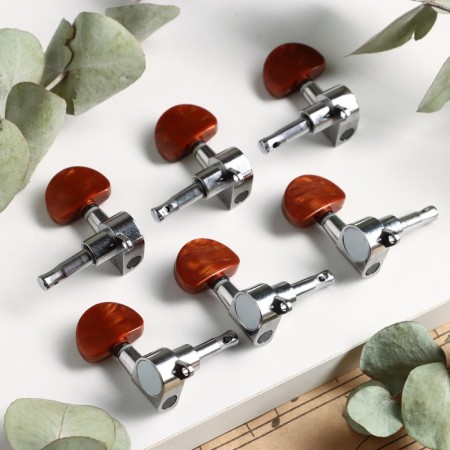 A set of a single kolkovo mechanics Music Life, silver with brown, 3+3