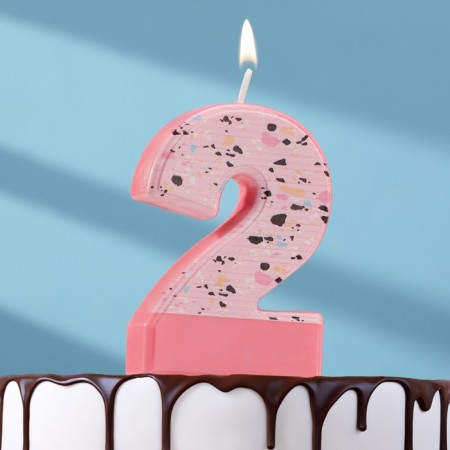 Candle for the Mosaika cake, number "2", pink