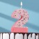 Candle for the Mosaika cake, number "2", pink