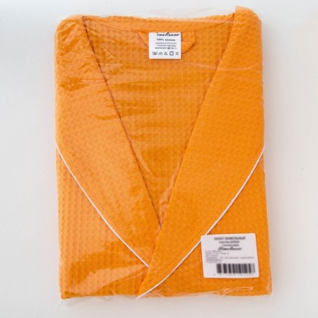 Women's bathrobe, shalka+kant, size 54, sand, waffle-4