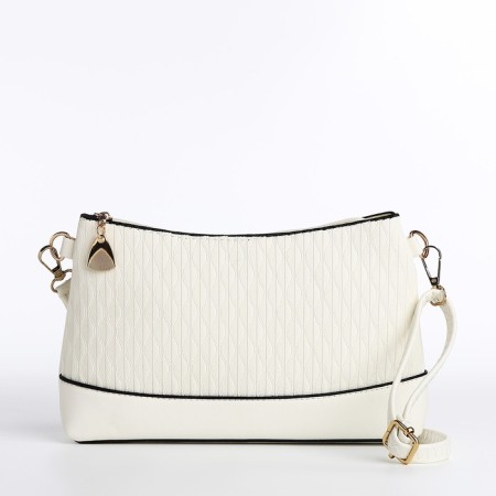 Bag Cross-Bodi with a zipper, white color