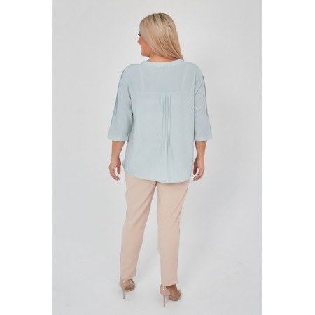 Female shirt, size 56, light green color-4