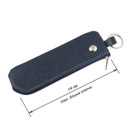 Key of zipper, length 17 cm, ring, blue color-1