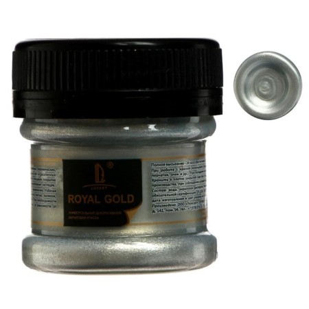 Acrylic paint 25ml, Luxart Royal Gold, highly metallized pigment, gold gold