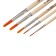 System Synthetics 5 pieces, calligrata No. 1 (round No.: 1, 2, 3, 4, 5), wooden handle