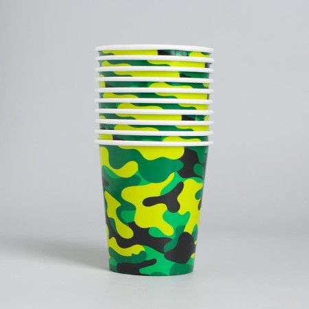 A single -single -paper glass "military", 250 ml-2