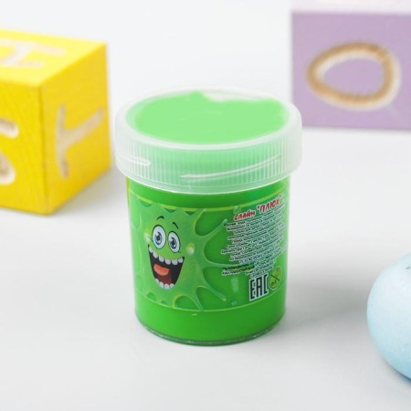 Slime "Plus", green with balls, tube 40 g-1