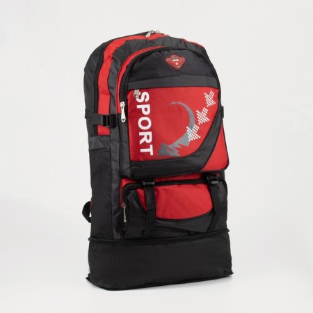 Tourist backpack on lightning, red color-3