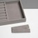 A stand for decorating 3 cells and 7 strips for rings, phlock, 21 × 12.3 × 2.5 cm, color gray color