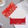Money envelope "Happy Anniversary!" embossing, red background, 16.5x8.5 cm