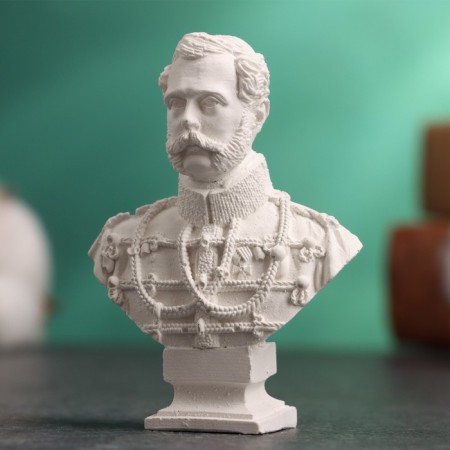 Bust "Emperor Alexander II" Bely, 4.5x2x6cm-1