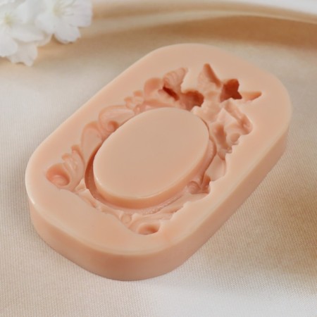 Mold Silicon "Oval Frame" 10.7x7x2 cm-2