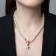 The necklace "Pearls" circle, ball No. 10, white color in gold, l = 45 cm