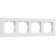 Frame for 4 posts SLAB (white matte) W0042961