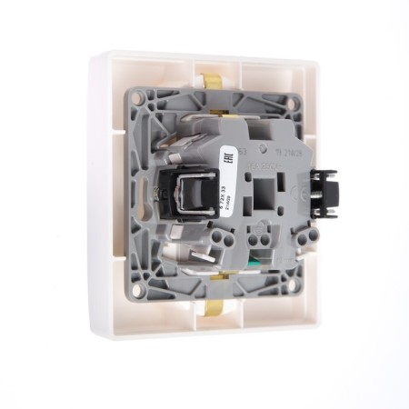 LEGRAND ETIKA socket, 16 A, 2-CL, Aut. Clemes, hidden, s/h, white-1