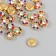 Decor for creativity plastic "Flower color crystals" set 30 pcs gold mix 0.8x0.8 cm