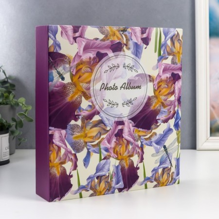 Photo album 50 magnetic sheets (100 -stro) "Lilac flowers" 23x28 cm