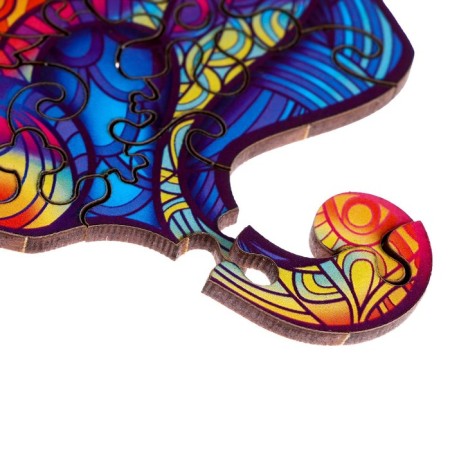 Wooden figured puzzle "Charity Moth", wooden box-4