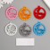 Stickers from felt "deer" 5.5x6 cm (set 6 pcs)