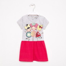Dress for girls, coral color, height 80