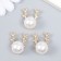 Decor for creativity Metal, plastic "Reindeer" set 3 pcs rhinestones, gold 2.4x2 cm