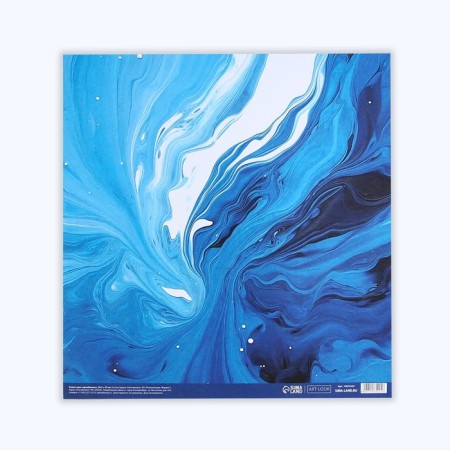 Scrapbooking paper "Blue paint", 30.5 x 32 cm, 180 g/m²-2