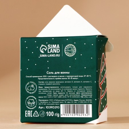 New Year. Bath salt, 150 g, aroma of ginger cookies-4