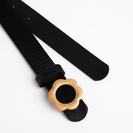 Building belt, width 2.3 cm, clove buckle, black color-1