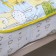 Adhesive-a dagger 70x100 cm., With holdings-holders, the color of the yellow-blue