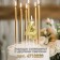 Candle in the cake on the skewer "Almaz", the number "4", gold, 4.5 cm