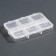Organizer for decor, 6 cells, 5.3 × 7.5 × 1.3 cm, the color is transparent