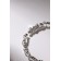 Bracelet with rhinestones "Heart" ice, 1 row, white color in silver