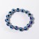 Bracelet-cooker "children's" eyes, blue color in silver, d = 3 cm