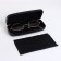 Case for glasses on the cracker, length 15 cm, black color