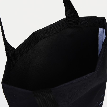 Shoper bag without fastening, black color-2