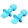 A set of children's cutlery, fork, spoon, blue color