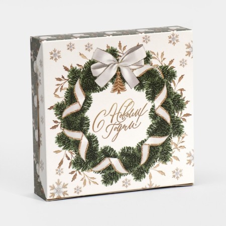Folding box "New Year's chic", 14 x 14 x 3.5 cm, New Year-2