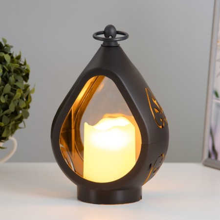 Nightlight "Middle lantern" LED from batteries 3HAAA Black 15x8.5x22 cm-1