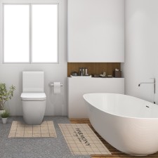 A set of bathroom rugs Ethel 
