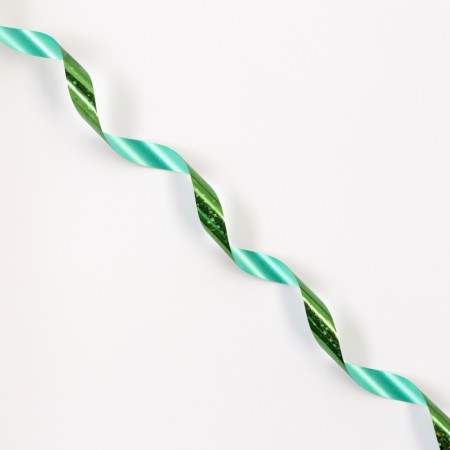 Plastic tape "gloss stars", 1.2cm x 45m, green-2