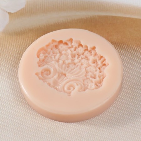 Mold Silicon "Vase with flowers" 4.4x3.7x0.5 cm-2