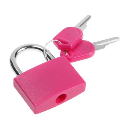 Castle of a hinged suitcase, medium, 30x42 mm, pink